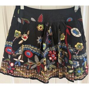 Floral Mini Skirt Women’s Size S Pockets amelie Boho Y2K
